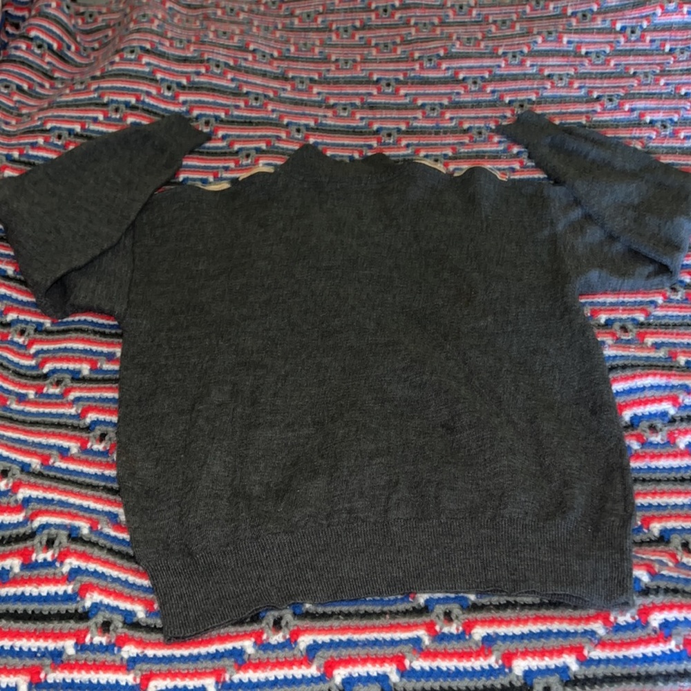 Brooks Brothers Large gray/yellow/white merino wool sweater New Without Tags - Picture 11 of 12